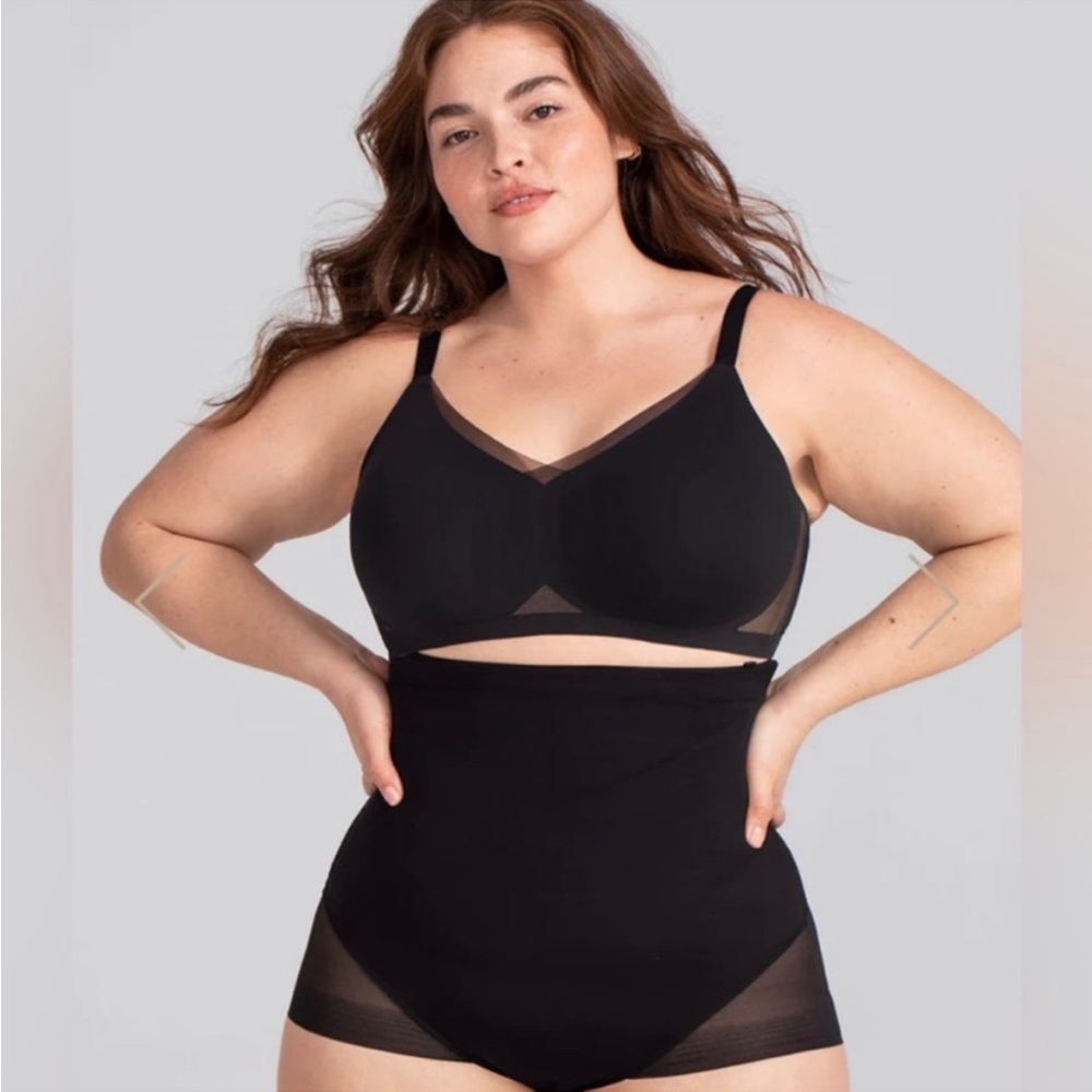 Honeylove Crossover Bra Black Wireless Mesh Convertible Size 40C /D 1X